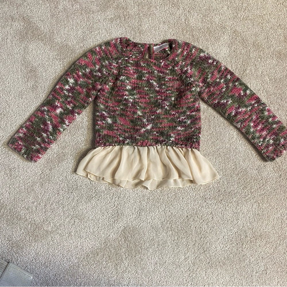 Hanna Anderson wool  long sleeve multicolor sweater size 100